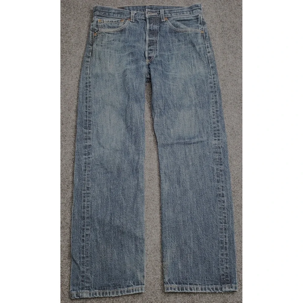 Levis 501 Denim Jeans Straight Fit Mens Size 32x29 (32x32tag)